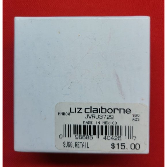 Liz Claiborne Christmas Tree Pin Mother of Pearl with Rhinestones Brooch - Picture 3 of 9